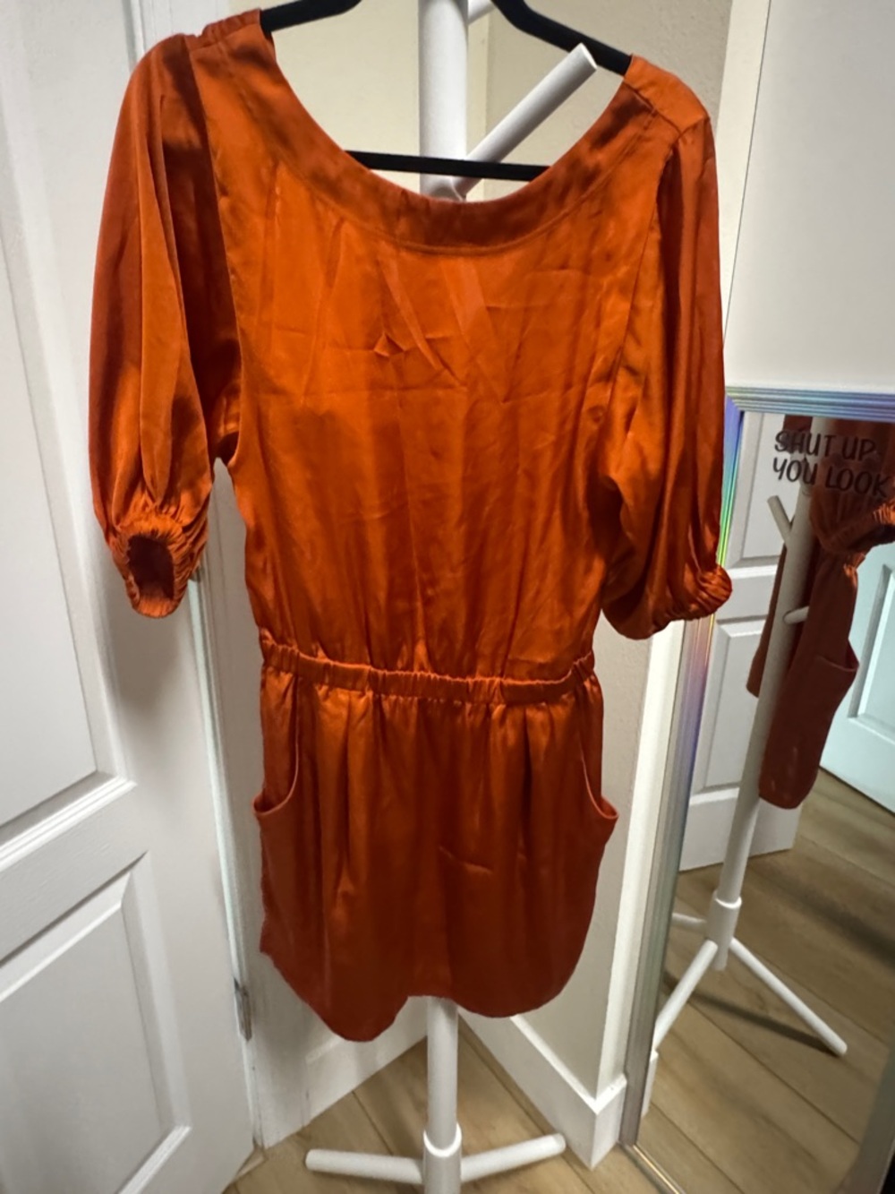 MICHAEL Michael Kors Orange Satin Tunic Dress